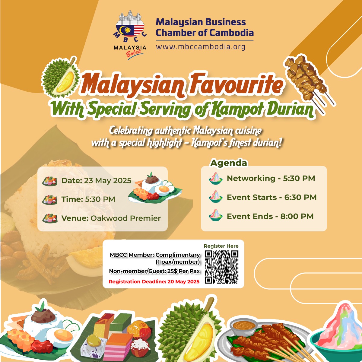 Malaysian Favourites” – Featuring a Special Serving of Kampot Durian
